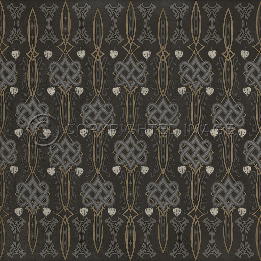 Lord Byron My Soul is Dark - vinyl floor cloth sizes 36x36, 48x48