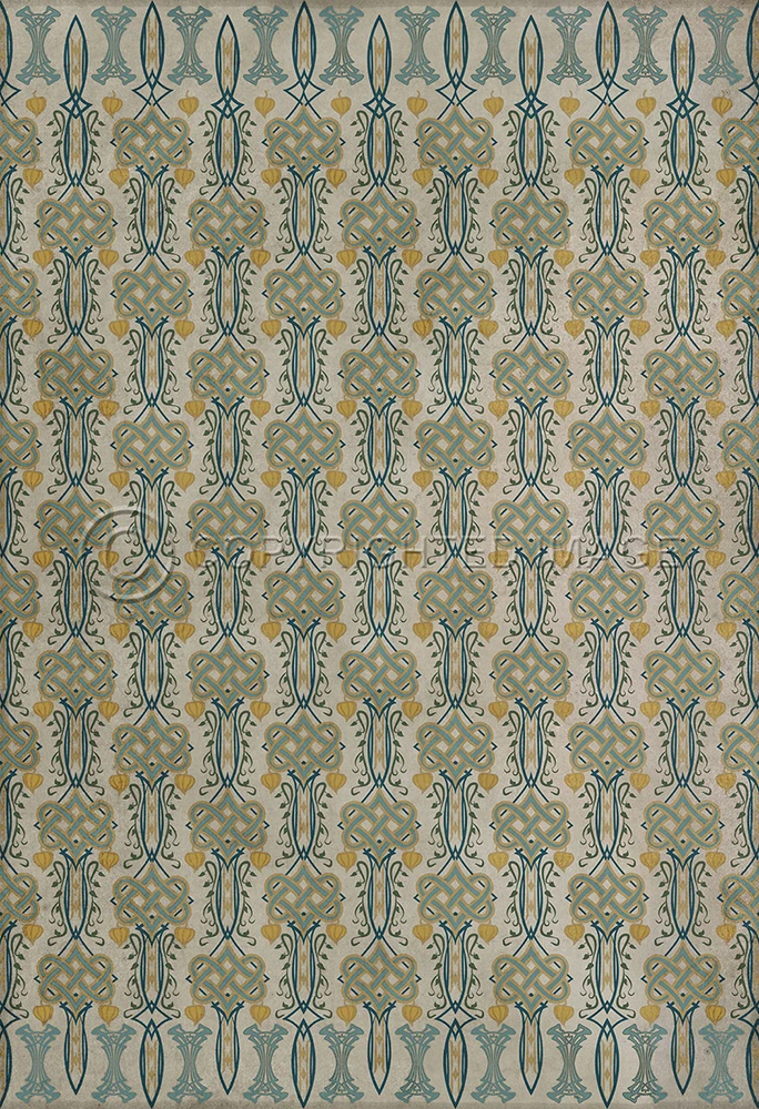 Lord Byron Young and Fair - vinyl floor cloth sizes 52x76, 70x102