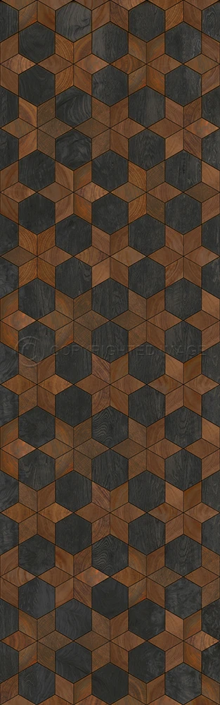 Illuminated Dark Star - vinyl floor cloth sizes 24x77, 30x96, 26x83, 36x115