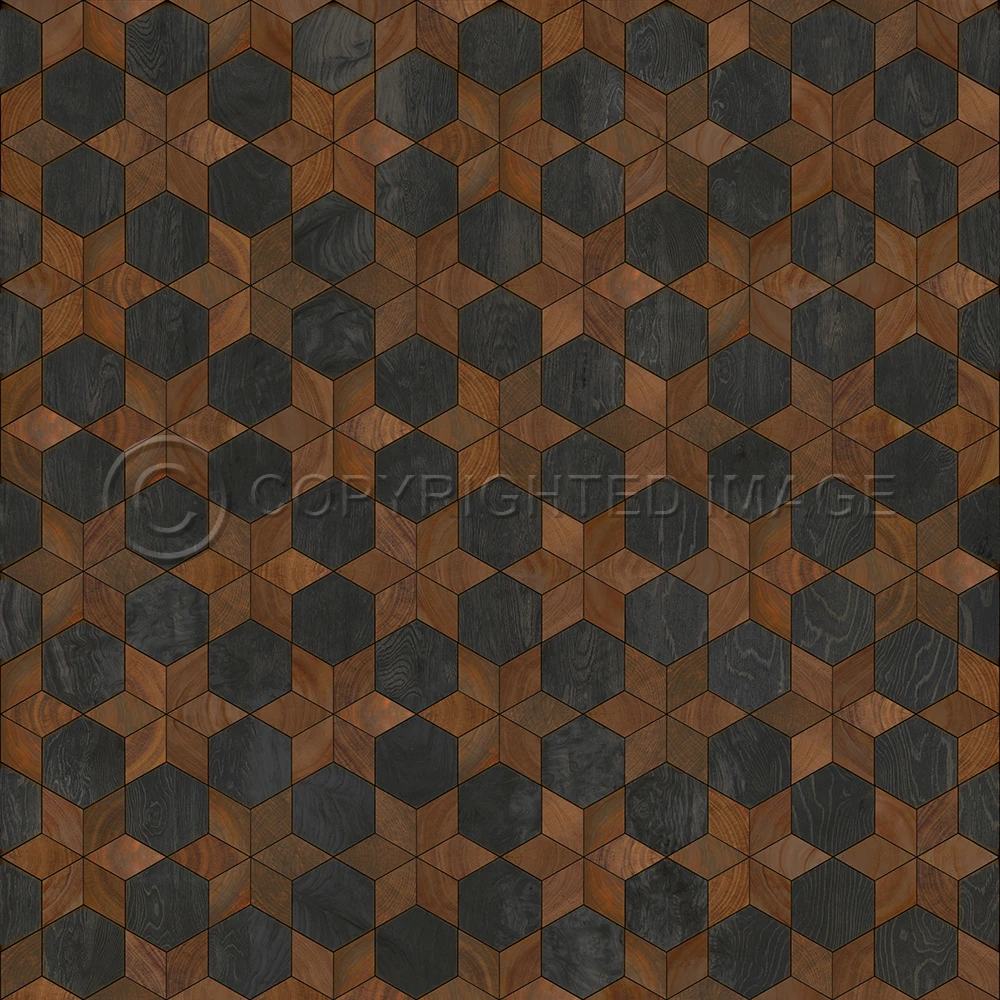 Illuminated Dark Star - vinyl floor cloth sizes 60x60, 72x72