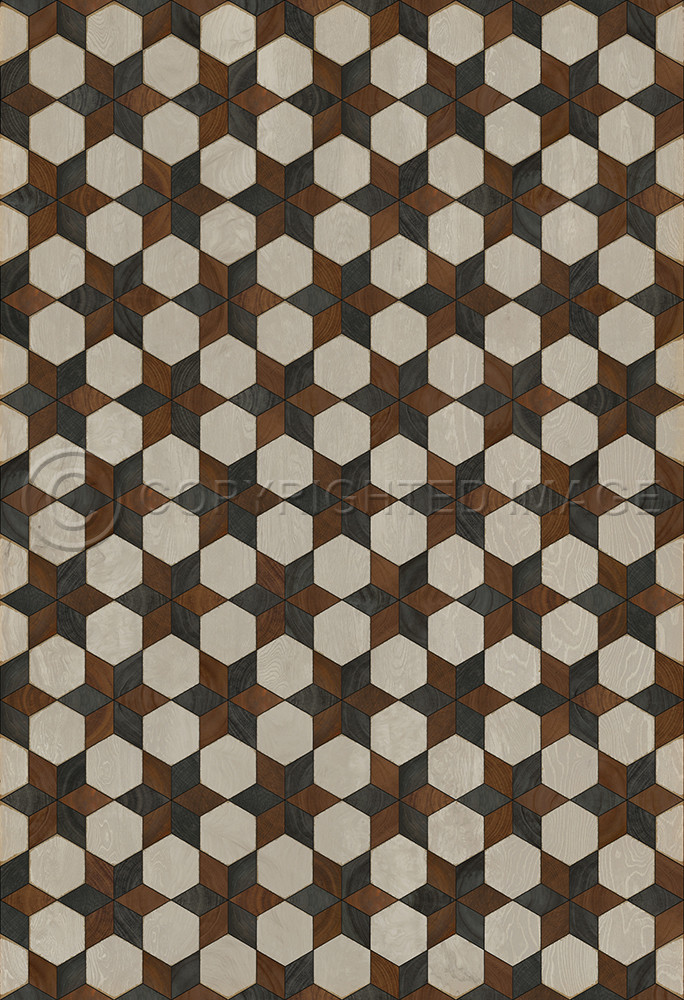 Illuminated Radio Star - vinyl floor cloth sizes 52x76, 70x102