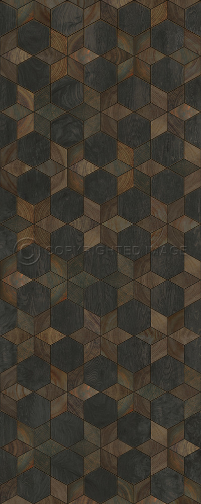 Illuminated Shooting Star - vinyl floor cloth sizes 30x75, 36x90