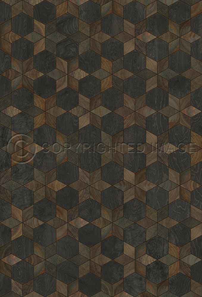 Illuminated Shooting Star - vinyl floor cloth sizes 20x30, 24x36, 30x44, 38x56