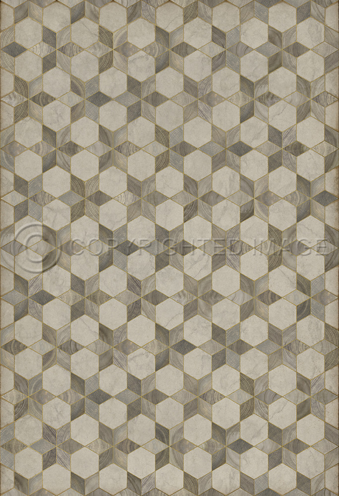 Illuminated Starlight - vinyl floor cloth sizes 52x76, 70x102