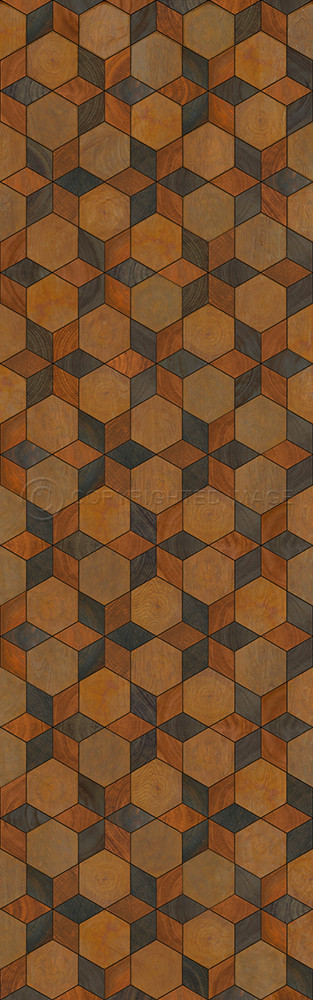Illuminated Starmaker - vinyl floor cloth sizes 24x77, 30x96, 26x83, 36x115