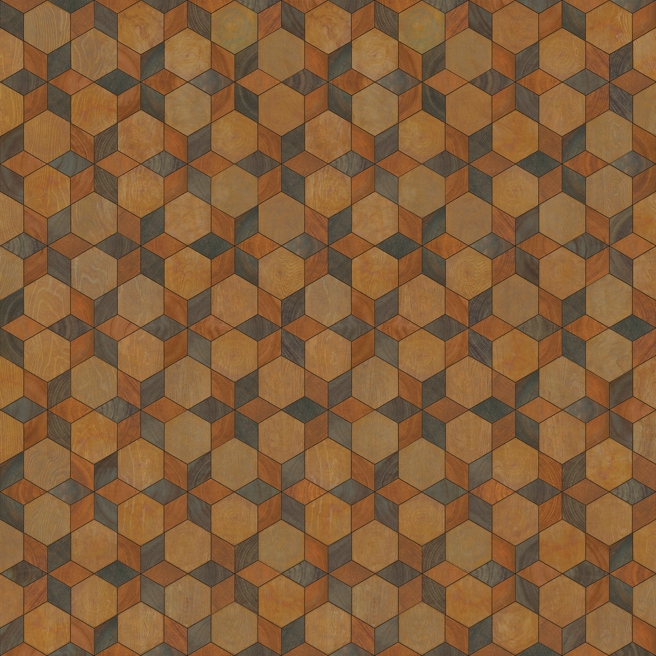 Illuminated Starmaker - vinyl floor cloth size 84x84