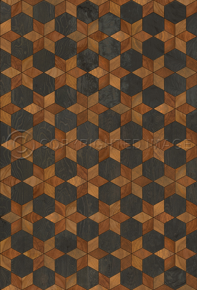 Illuminated The Prettiest Star - vinyl floor cloth sizes 20x30, 24x36, 30x44, 38x56