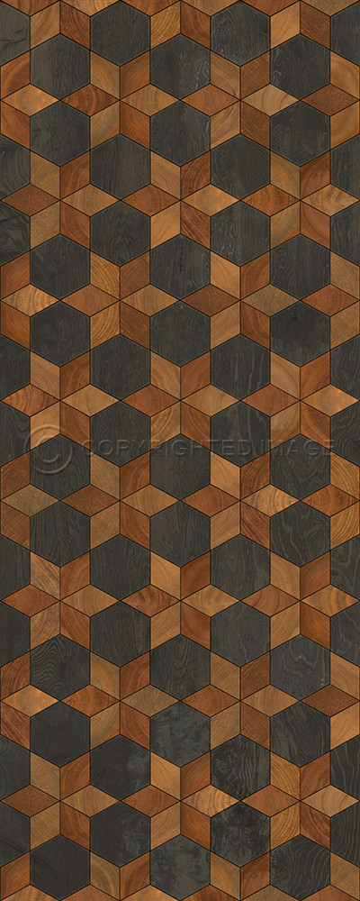 Illuminated The Prettiest Star - vinyl floor cloth sizes 30x75, 36x90