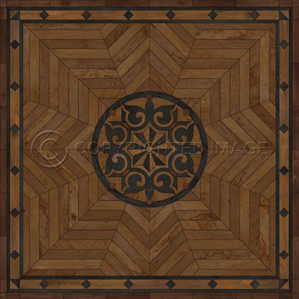 Caledonian Eye of the Workman - vinyl floor cloth, image for all square sizes