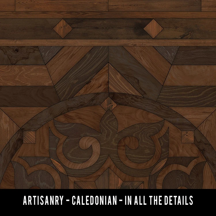 Caledonian In All the Details - vinyl floor cloth swatch sample