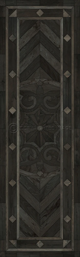 Caledonian What is Good and Strong - vinyl floor cloth sizes 24x77, 30x96, 26x83, and 36x115