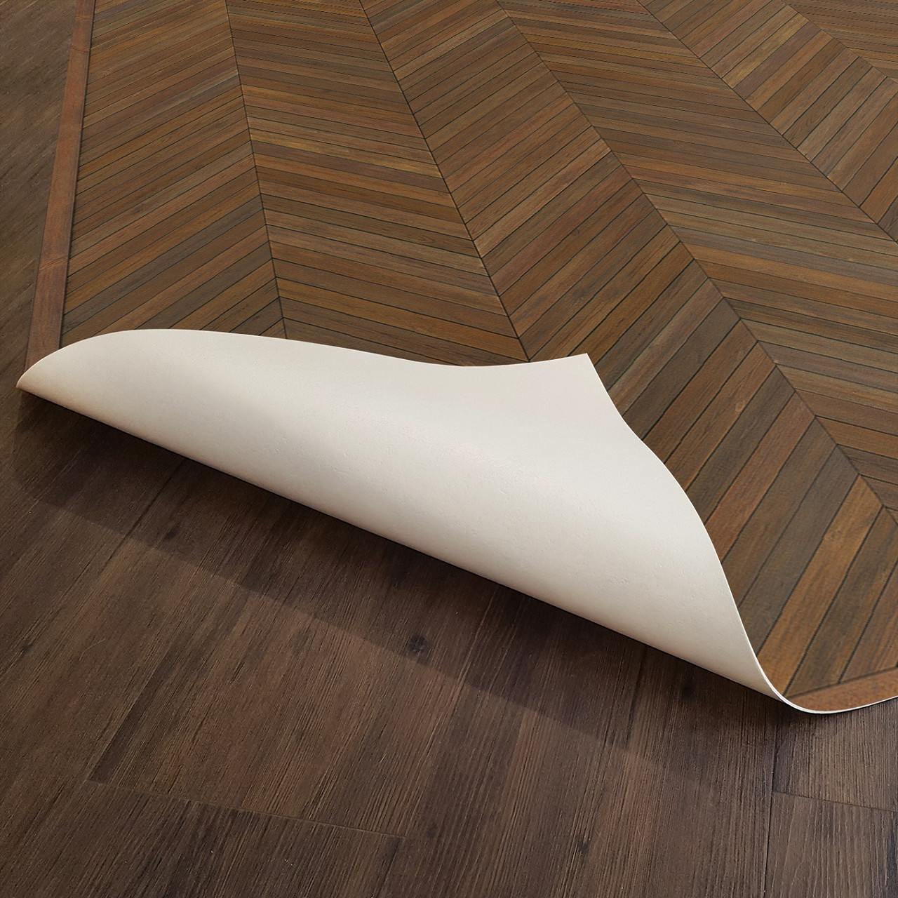 The Legacy Hand and Brain - vinyl floor cloth underside 