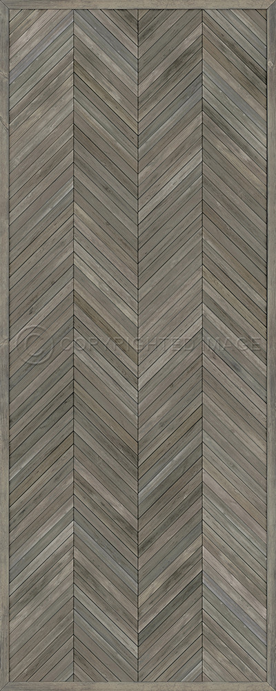 The Legacy In the Track of the Book Worm - vinyl floor cloth sizes 30x75, 36x90