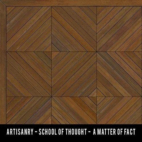 School of Thought A Matter of Fact - vinyl floor cloth swatch sample