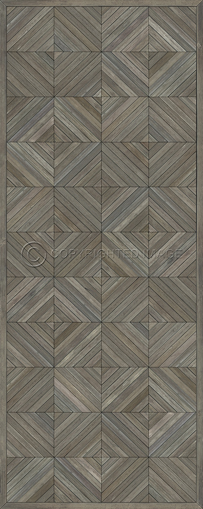 School of Thought Applying Thought - vinyl floor cloth sizes 30x75, 36x90
