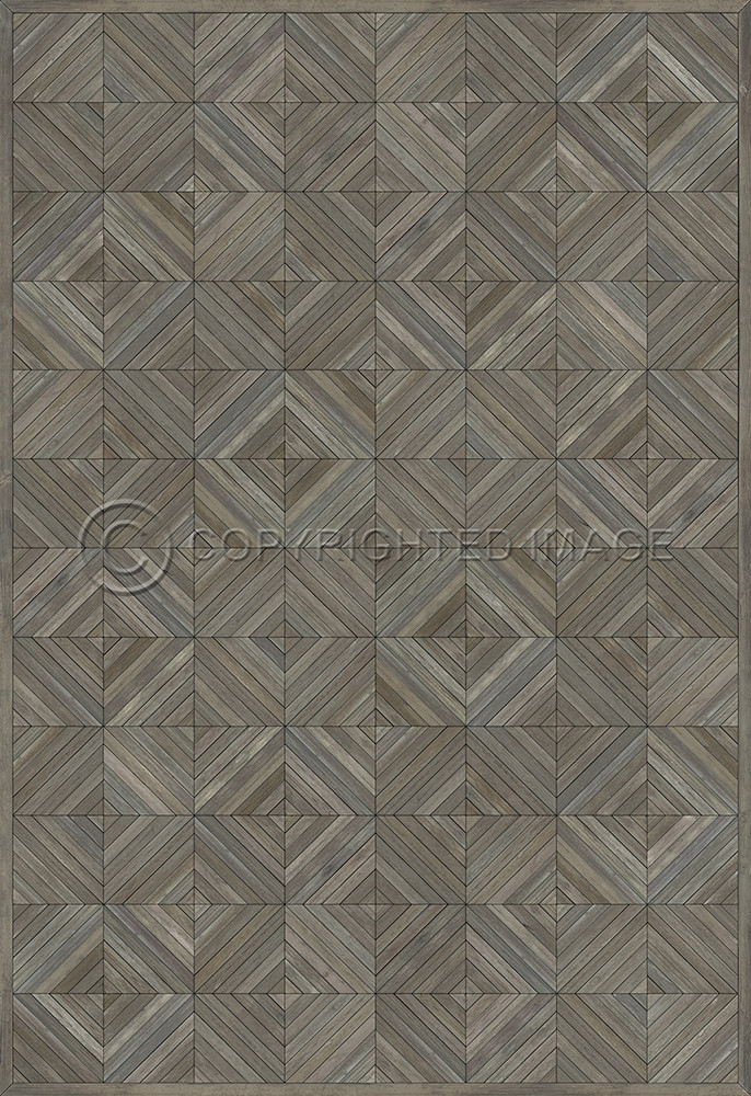 School of Thought Applying Thought - vinyl floor cloth sizes 52x76, 70x102