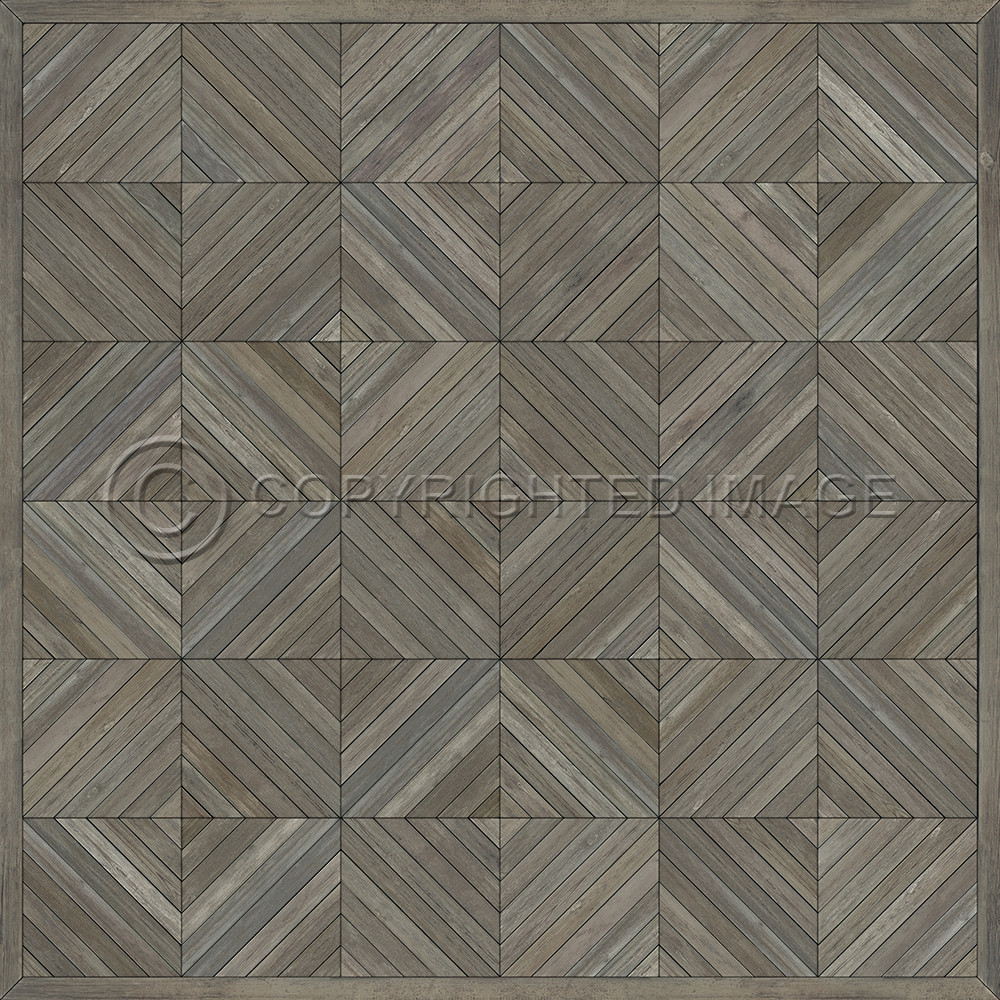 School of Thought Applying Thought - vinyl floor cloth sizes 36x36, 48x48