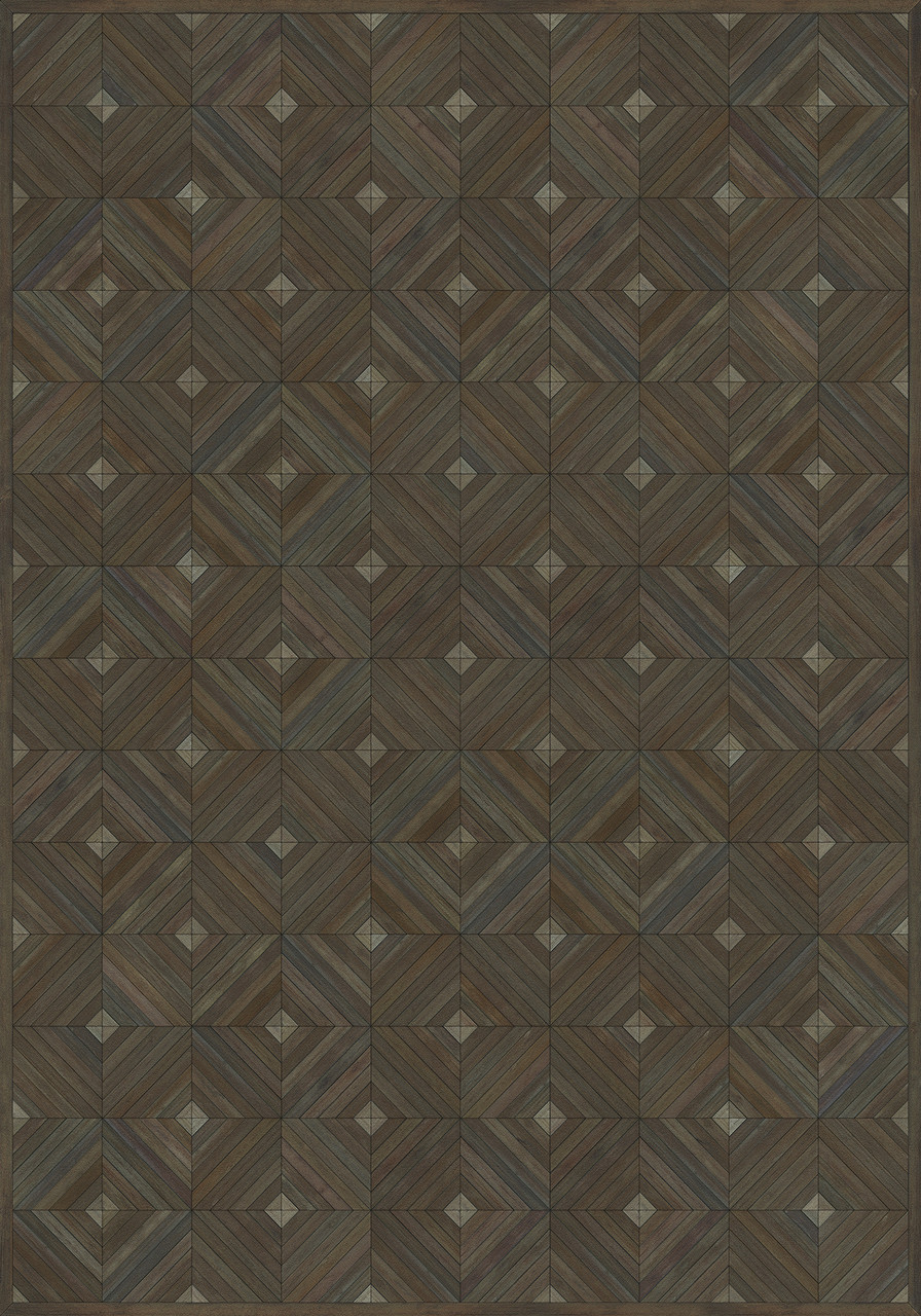 School of Thought Close Your Eyes and Think - vinyl floor cloth sizes 84x120