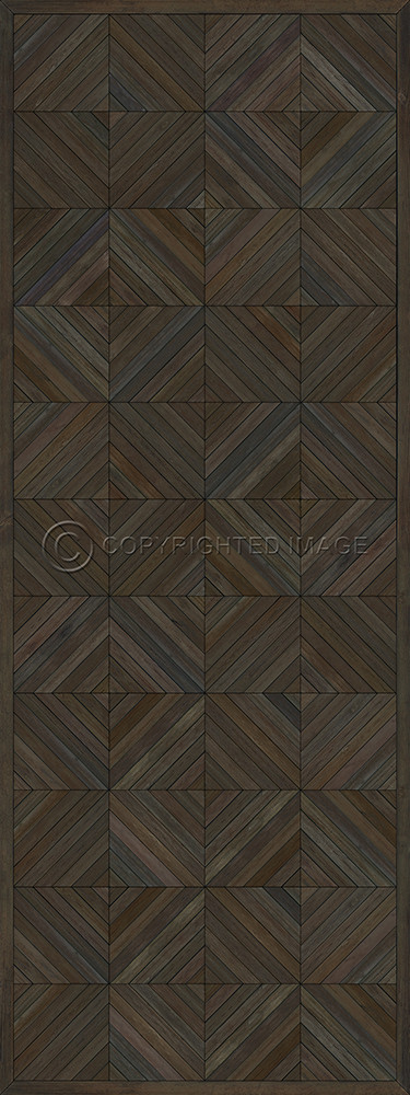 School of Thought So to Speak - vinyl floor cloth sizes 30x75, 36x90