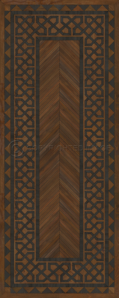University Oxford - vinyl floor cloth sizes 36x90, 30x75