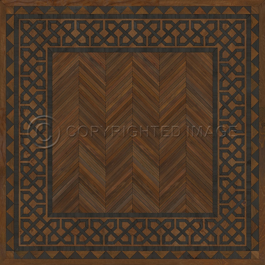 University Oxford - vinyl floor cloth sizes 60x60, 72x72