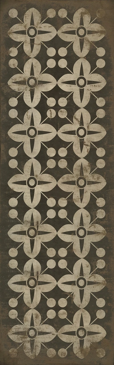 Classic Pattern 3 There's no Place Like Home - vinyl floor cloth sizes 26x83, 36x115