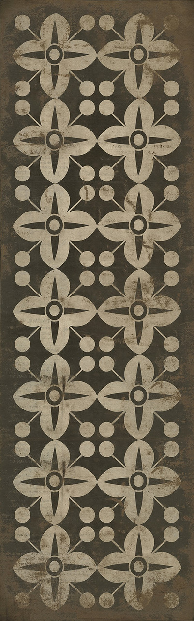 Classic Pattern 3 There's no Place Like Home - vinyl floor cloth sizes 24x77, 26x83, 30x96, 36x115
