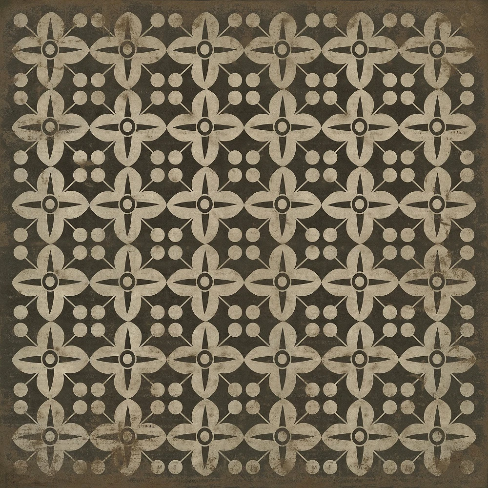 Classic Pattern 3 There's no Place Like Home - vinyl floor cloth sizes 60x60, 72x72