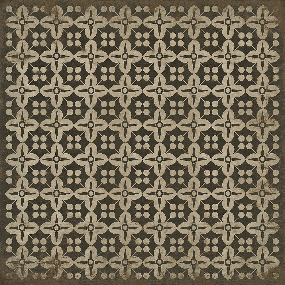Classic Pattern 3 There's no Place Like Home - vinyl floor cloth sizes  96x96, 120x120