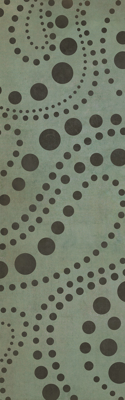 Classic Pattern 12 Molecular Madness - vinyl floor cloth sizes 24x77, 30x96, 26x83, 36x115