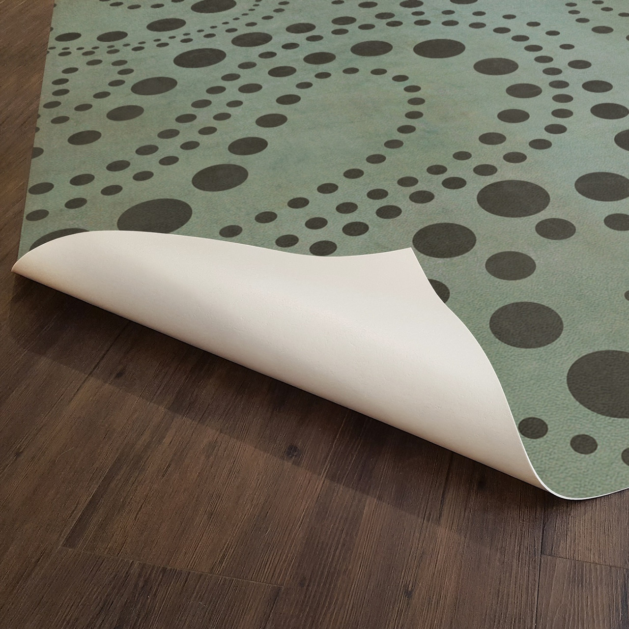 Classic Pattern 12 Molecular Madness - vinyl floor cloth underside 