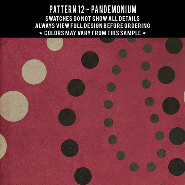 Pattern 12 Pandemonium - vinyl floor cloth swatch sample