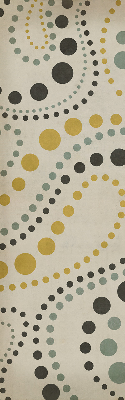 Classic Pattern 12 Shape of Things to Come - vinyl floor cloth sizes 24x77, 30x96, 26x83, 36x90