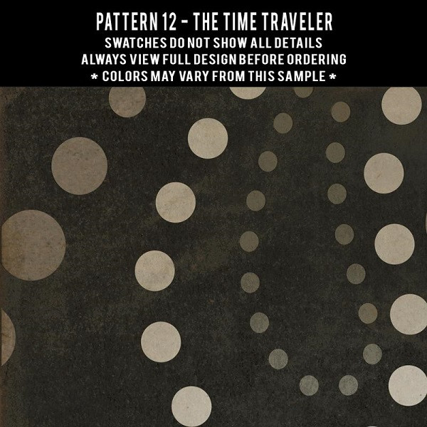 Classic Pattern 12 The Time Traveler - vinyl floor cloth swatch sample
