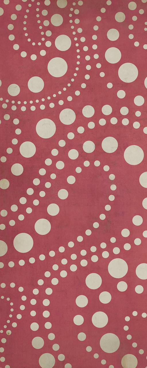 Classic Pattern 12 Tickled Pink - vinyl floor cloth sizes 30x75, 36x90