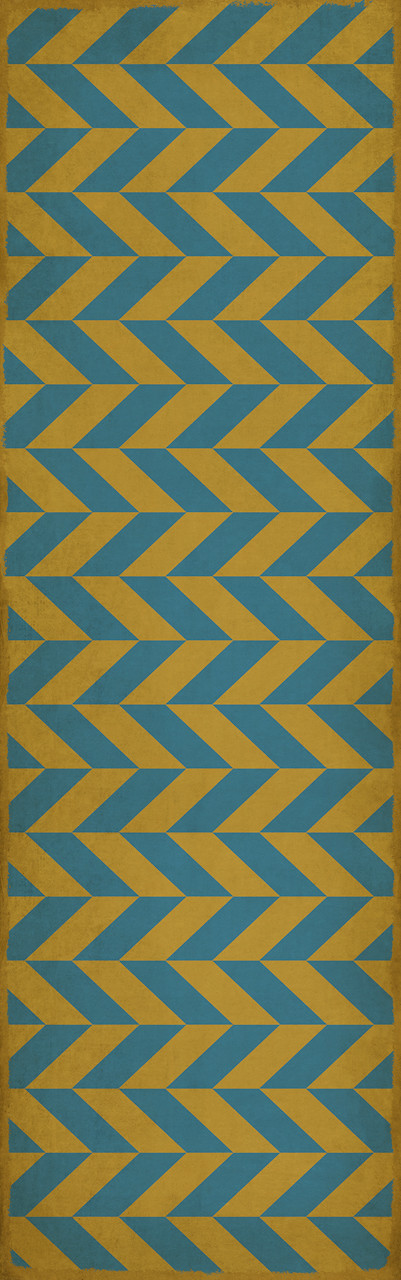 Classic Pattern  6 Neptunus - vinyl floor cloth sizes 26x83, 36x115