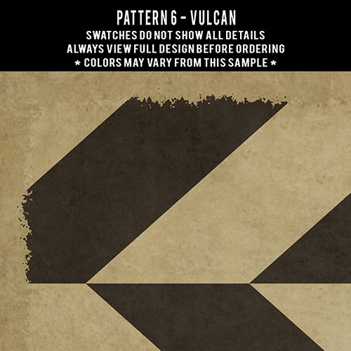 Pattern 6 Vulcan - vinyl floor cloth swatch sample