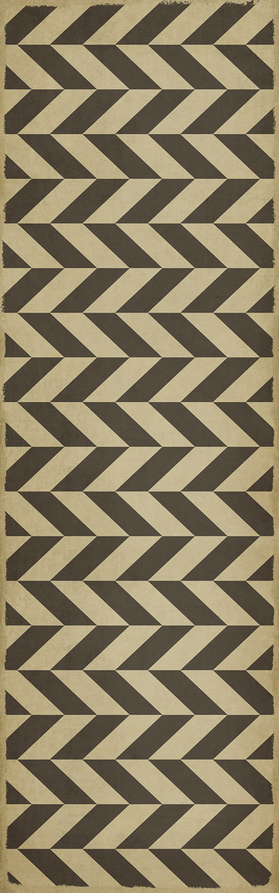 Classic Pattern 6 Vulcan - vinyl floor cloth sizes 24x77, 30x96, 26x83, 36x115