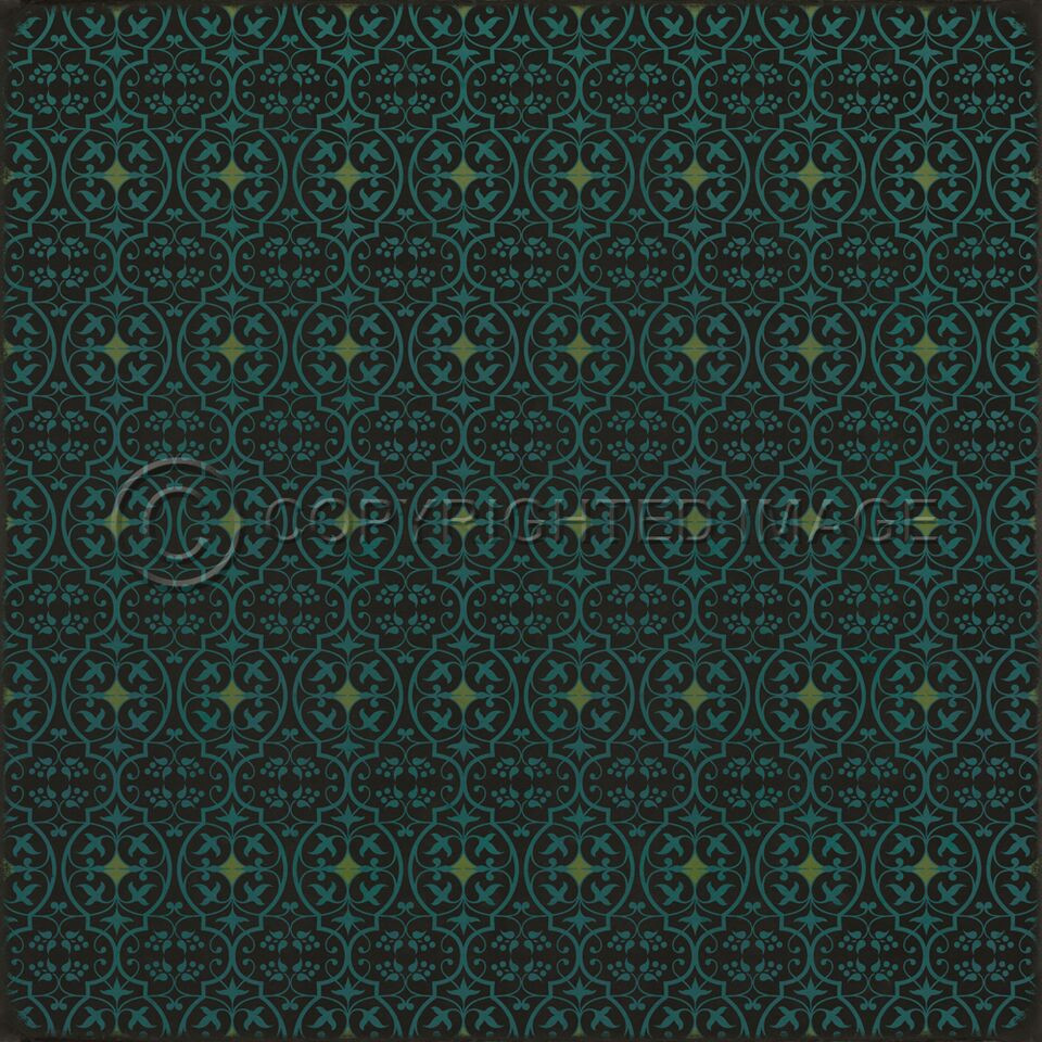 Pattern 51 Lenore - vinyl floor cloth sizes 60x60, 72x72