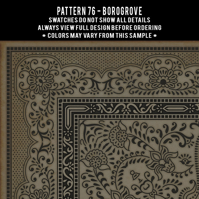 Pattern 76 Borogrove - vinyl floor cloth swatch sample