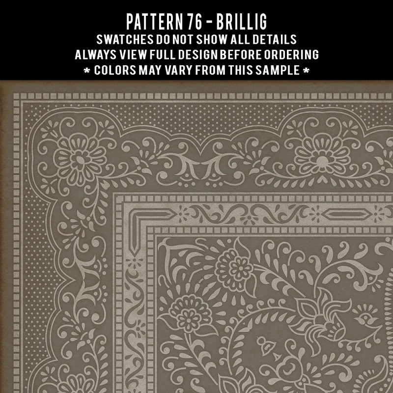 Pattern 76 Brillig - vinyl floor cloth swatch sample