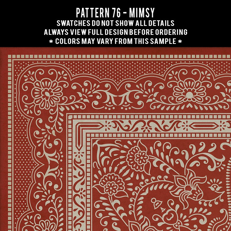 Pattern 76 Mimsy - vinyl floor cloth swatch sample