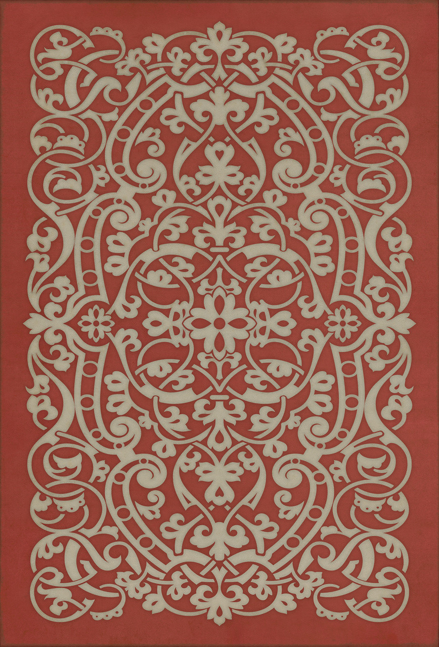 Pattern 77 Mozart - vinyl floor cloth rectangle sizes 
