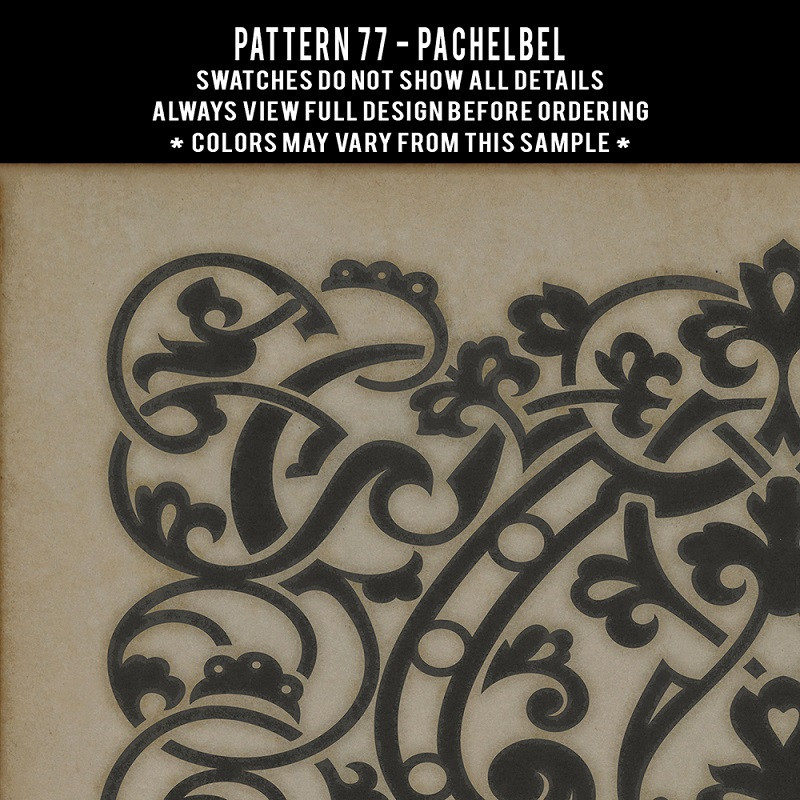 Pattern 77 Pachelbel - vinyl floor cloth swatch sample