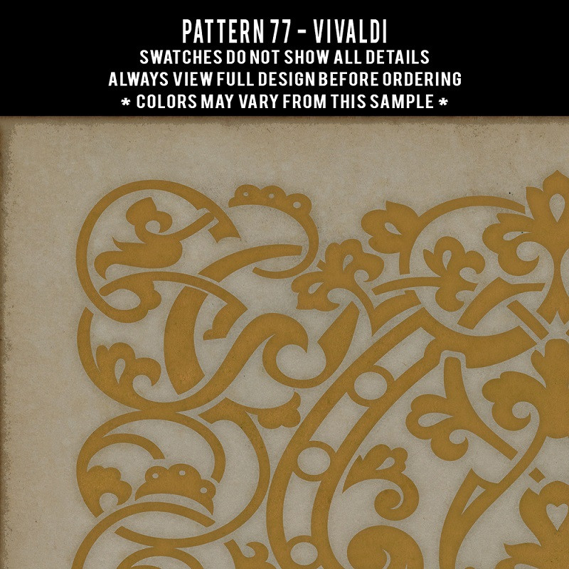 Pattern 77 Vivaldi - vinyl floor cloth swatch sample