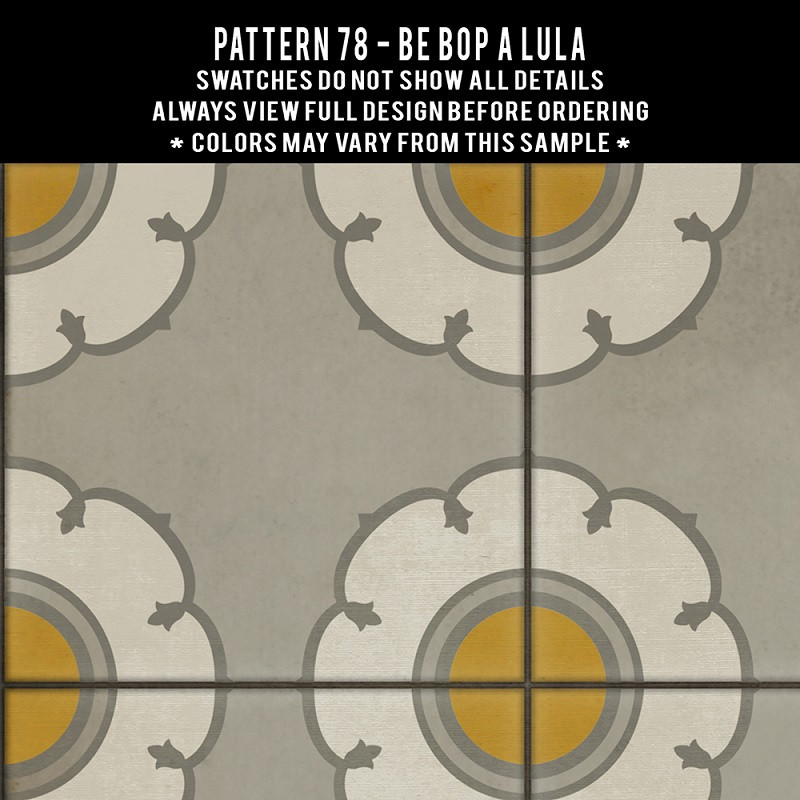 Pattern 78 Be Bop a Lula - vinyl floor cloth swatch stock