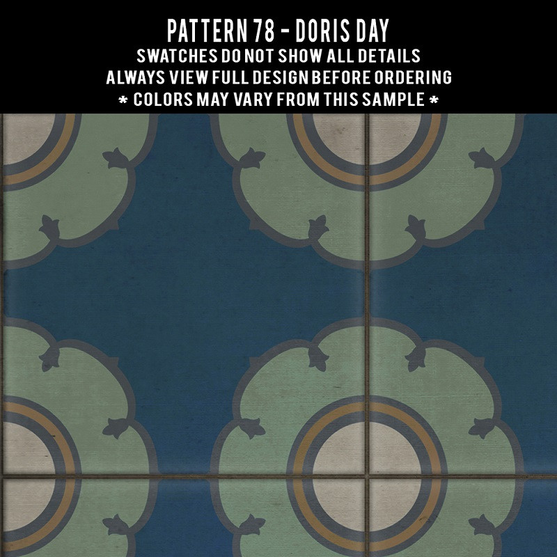 Pattern 78 Doris Day - vinyl floor cloth swatch sample