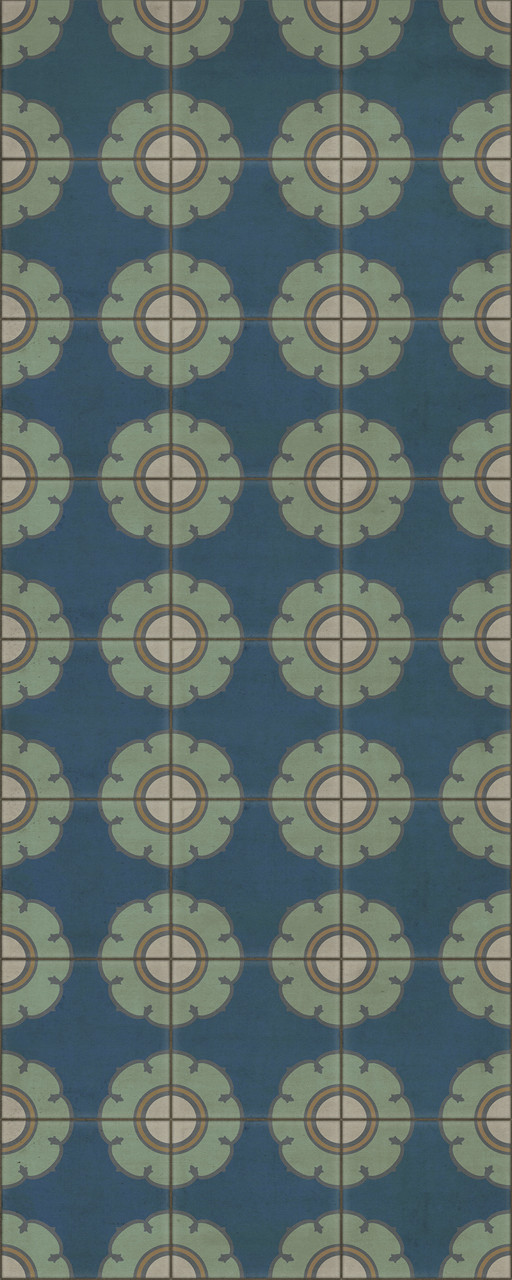 Pattern 78 Doris Day - vinyl floor cloth sizes 30x75, 36x90