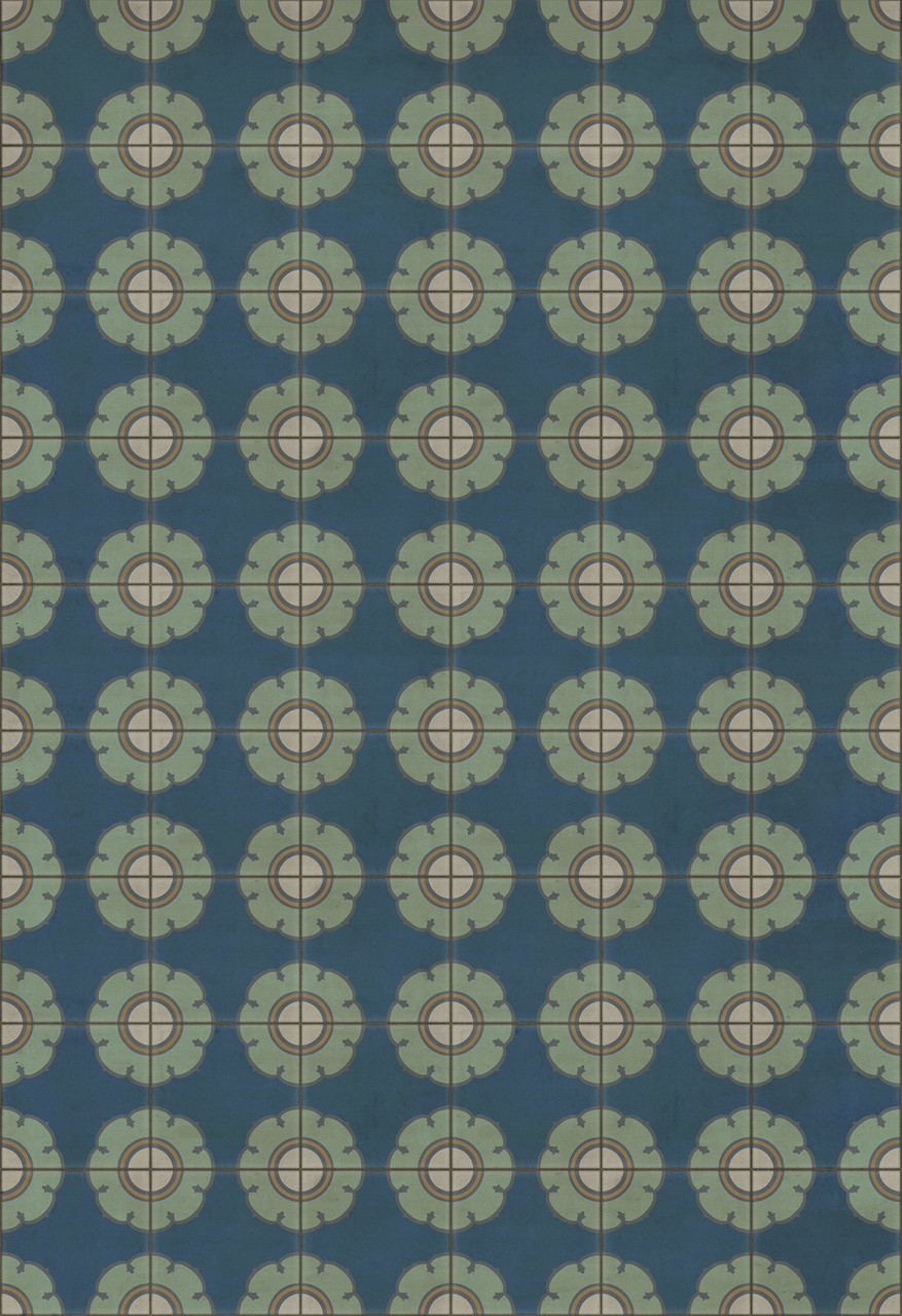 Pattern 78 Doris Day - vinyl floor cloth sizes 96x140, 120x175
