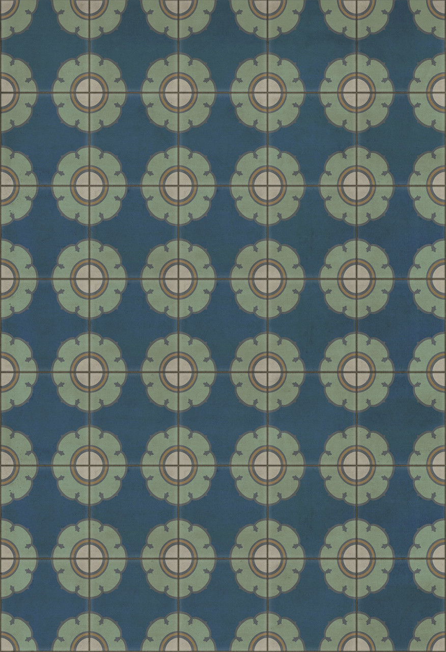 Pattern 78 Doris Day - vinyl floor cloth sizes 52x76, 70x102